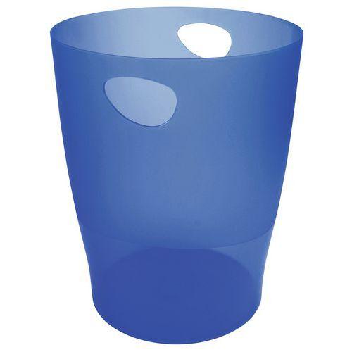 Lot de 8 Corbeille à papier 15 litres ECOBIN bleu océan translucide thumbnail image 1