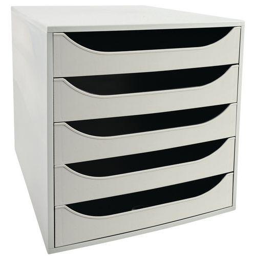 Caisson ecobox 5 tiroirs office gris thumbnail image 1