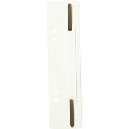 Lot de 250 Fixe-dossiers à lamelle polypropylène blanc thumbnail image 1