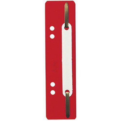 Lot de 250 Fixe-dossiers à lamelle polypropylène rouge thumbnail image 1