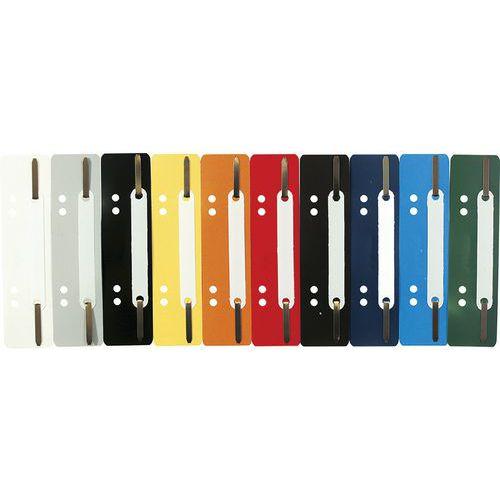 Lot de 250 Fixe-dossiers à lamelle polypropylène couleurs assorties thumbnail image 1