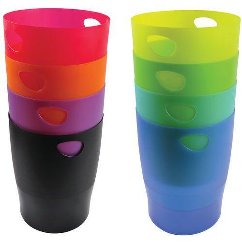 Lot de 8 Corbeille à papier 15 litres ECOBIN couleurs assorties thumbnail image 1