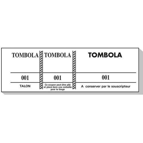 Lot de 100 Bloc tombola 100 feuillets numérotés de 3 volets thumbnail image 1