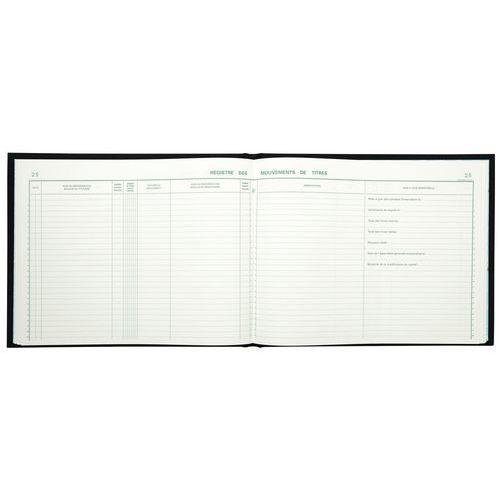 Illustration de : Registre 24x32cm - Mouvements de titres 100 pages