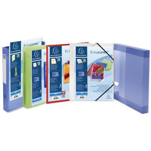 Lot de 12 Classeur 2 anneaux 30mm polypropylène chromaline 10/10e Krea Cover thumbnail image 1