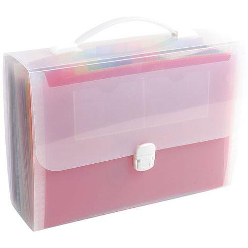 Illustration de : Trieur valisette avec poignée 24 compartiments Crystal - A4