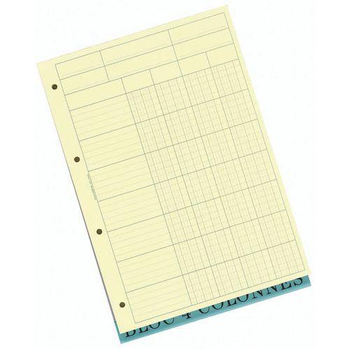 Illustration de : Bloc de contrôle comptable - 4 colonnes