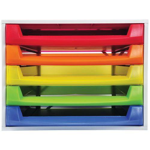 Illustration de : Caisson individuel 5 tiroirs THE BOX