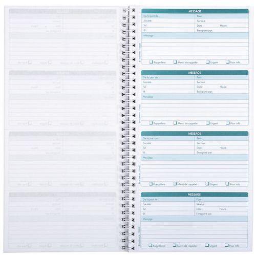 Illustration de : Carnet spiralé- Messages téléphones - 50 feuilles dupli autocopiantes