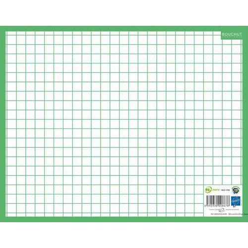 Illustration de : Ardoise 21x26,5cm blanche en carton rigide quadrillée/seyes - Bouchut