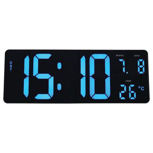 Horloge digitale LCD murale ou à poser diode bleue thumbnail image 1