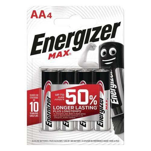 Illustration de : Pile Max AA - Lot de 4 - Energizer