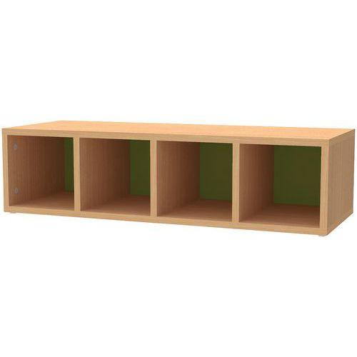 Banc Lina 4 cases T00 hêtre vert-Bessière thumbnail image 1
