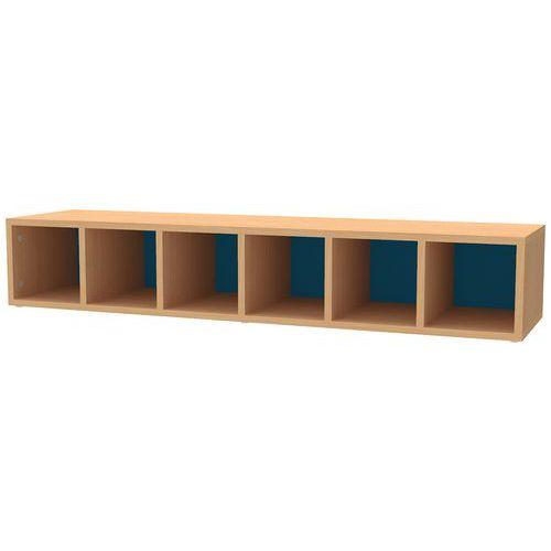 Banc Lina 6 cases T00 hêtre bleu-Bessière thumbnail image 1