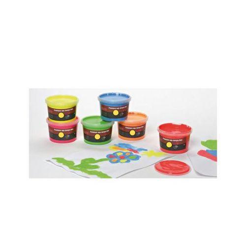 Assortiment de 6 pots 225 ml peinture aux doigts fluo sélection PICHON thumbnail image 1