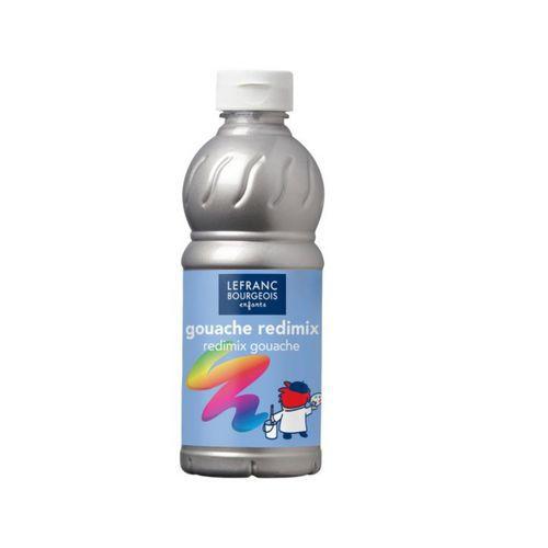 Flacon 1 litre de gouache liquide redimix lefranc bourgeois - argent thumbnail image 1