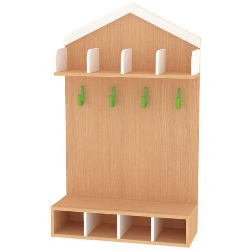 Illustration de : Vestiaire Cabane 4 enfants Bessiere