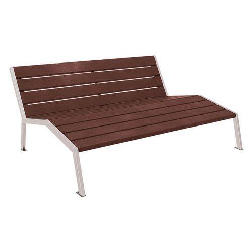 Illustration de : Chaise longue Silaos 3 places acier et plastique recyclé - Procity