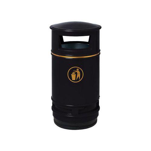 Poubelle Morvan 90 L à poser - avec serrure - noir thumbnail image 1