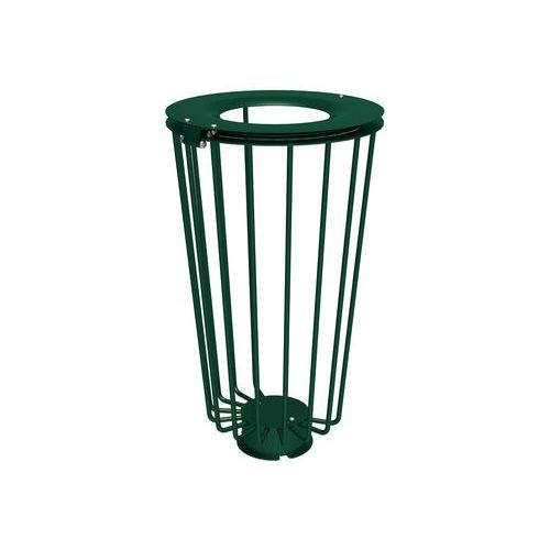 Poubelle Lofoten Vigipirate 100 L acier galva - vert 6005 thumbnail image 1