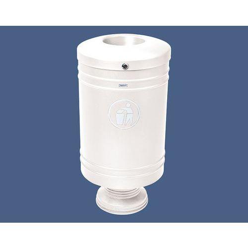Poubelle Gascogne socle en fonte 60 L - zinc - Procity thumbnail image 1