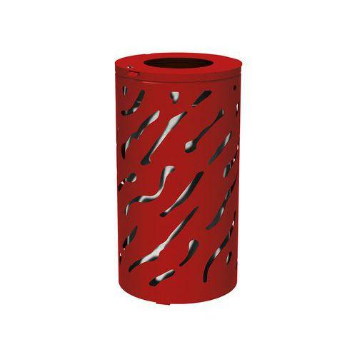 Poubelle Venise 80 L avec seau - galva rouge foncé 3004 thumbnail image 1
