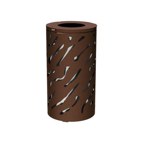 Poubelle Venise 80 L avec seau - galva marron 8017 thumbnail image 1
