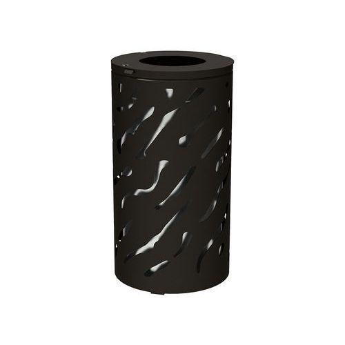Poubelle Venise 80 L avec seau - galva noir 9005 thumbnail image 1