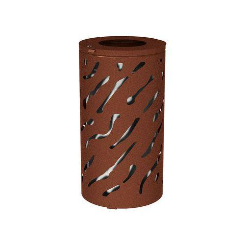 Poubelle Venise 80 L avec seau - galva aspect corten thumbnail image 1