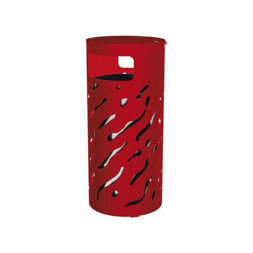 Poubelle Venise 80 L couvercle réhaussé et seau galva rouge foncé 3004 thumbnail image 1
