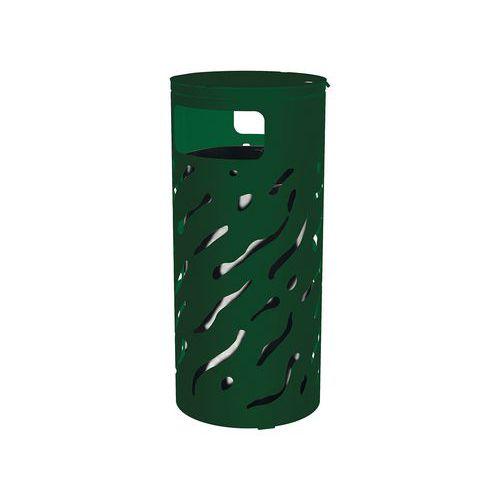 Poubelle Venise 80 L couvercle réhaussé et seau - galva vert 6005 thumbnail image 1