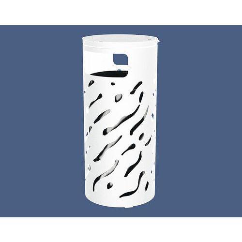 Poubelle Venise 80 L couvercle réhaussé et seau - galva blanc 9010 thumbnail image 1