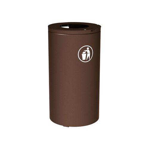 Poubelle Olbia 80 L avec seau - galva marron 8017 thumbnail image 1