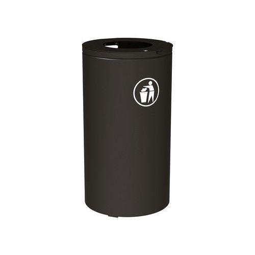 Poubelle Olbia 80 L avec seau - galva noir 9005 thumbnail image 1