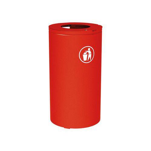 Poubelle Olbia 120 L sans seau - galva rouge 3020 thumbnail image 1