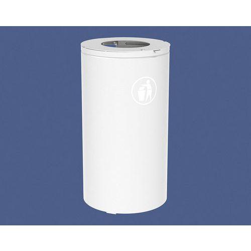 Poubelle Olbia 120 L sans seau - galva blanc 9010 thumbnail image 1