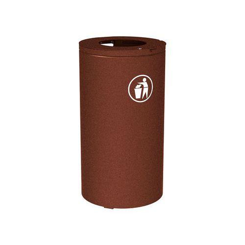 Poubelle Olbia 120 L sans seau - galva aspect corten thumbnail image 1