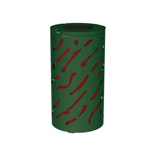 Poubelle Venise 80 L avec seau galva peint - vert 6005 thumbnail image 1