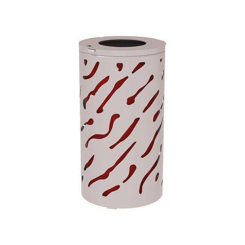 Poubelle Venise 80 L avec seau galva peint - gris 7044 thumbnail image 1