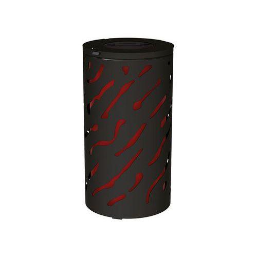 Illustration de : Poubelle Venise 80 L avec seau galva peint - Procity