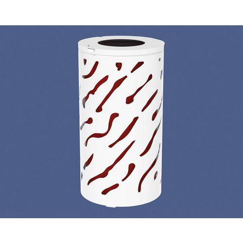 Poubelle Venise 80 L avec seau galva peint - blanc9010 thumbnail image 1