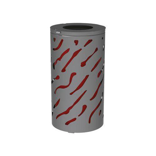Poubelle Venise 80 L avec seau galva peint - gris Procity thumbnail image 1