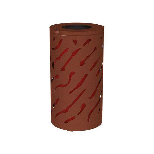 Poubelle Venise 80 L avec seau galva peint - aspect corten thumbnail image 1