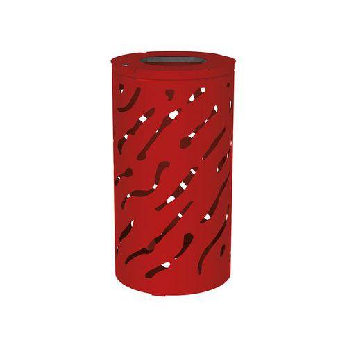 Poubelle Venise 80 L sans seau - galva rouge foncé 3004 thumbnail image 1