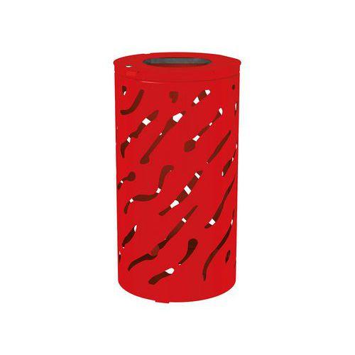 Poubelle Venise 80 L sans seau - galva rouge 3020 thumbnail image 1