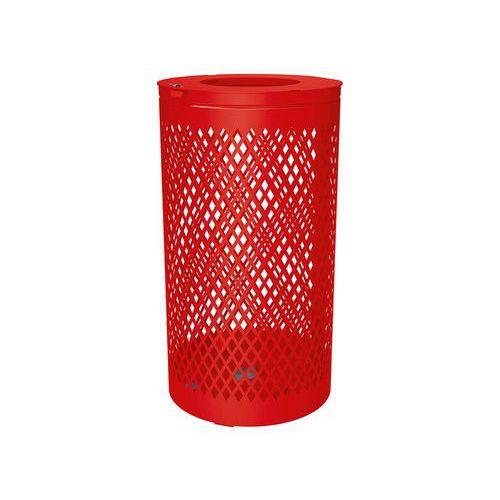Poubelle Losange 120 L - galva rouge 3020 thumbnail image 1