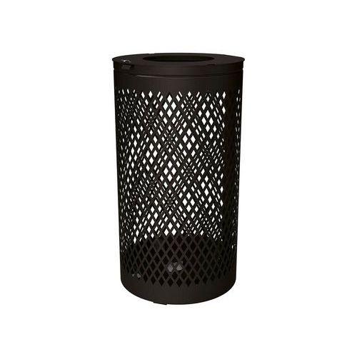 Poubelle Losange 120 L - galva noir 9005 thumbnail image 1