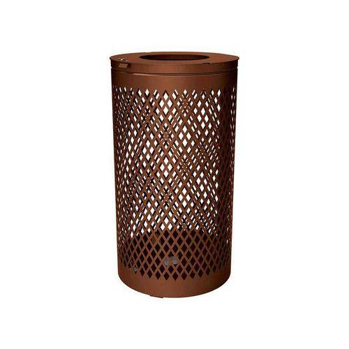 Poubelle Losange 120 L - galva aspect corten thumbnail image 1
