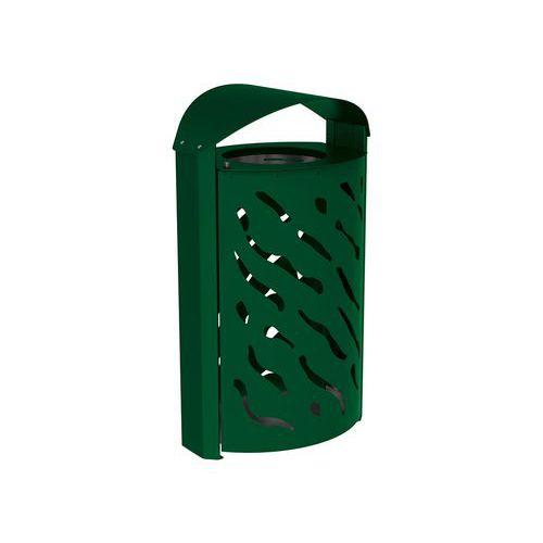 Poubelle Venise 120 L avec couvercle réhaussé - galva vert 6005 thumbnail image 1