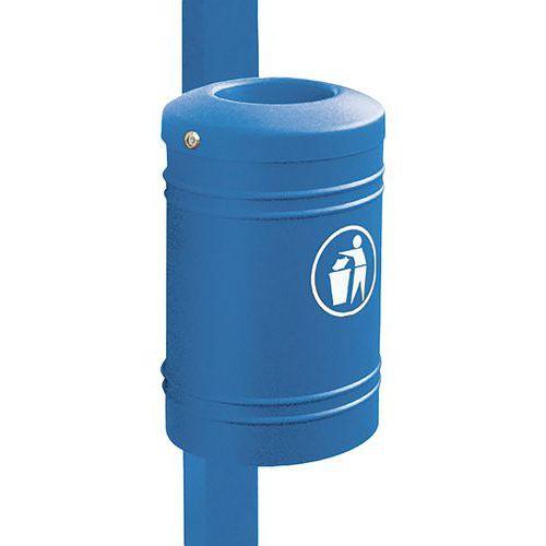 Poubelle Esterel 40 L à fixer sur poteau Ø 7.6 cm - bleu 5010 thumbnail image 1